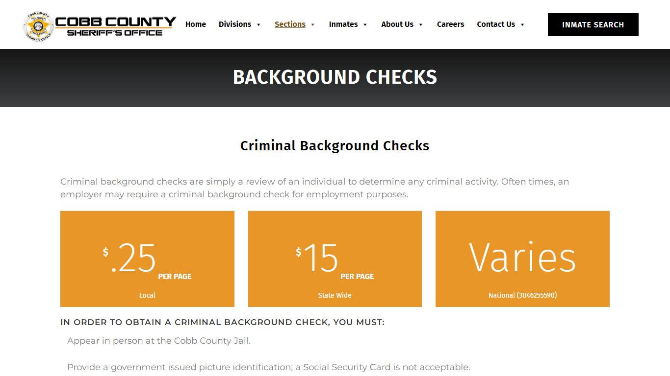 CCSO | Background Checks - Cobb Sheriff